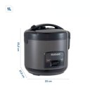 Ver imagem 5 de Panela de Arroz Elétrica Itatiaia 1L Preto-Cinza com Desligamento Automático 220V