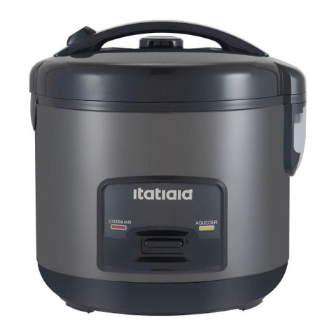 Panela de Arroz Elétrica Itatiaia 1L Preto-Cinza com Desligamento Automático 220V