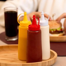 16 Bisnagas Plásticas 400ml para Molhos Mostarda Plasvale Bar Lanchonete - 4