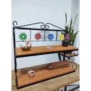 Ver imagem 2 de prateleira multiuso área gourmet ferro madeira artesanal rústico