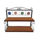 Ver imagem 6 de prateleira multiuso área gourmet ferro madeira artesanal rústico