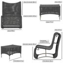 Ver imagem 2 de 3 Poltronas e Mesa Texas Alumínio Fendi Corda Náutica Trama Preto