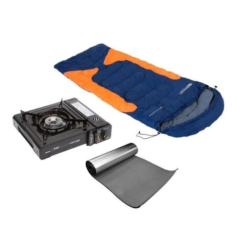 Saco de Dormir Freedom -1,5c a -3,5c Azul e Laranja Itens