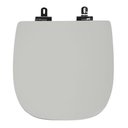 Ver imagem 1 de Assento Sanitário Poliéster para Louça Versato (celite) Slow Close Cromado (reb. Oculto) Cinza Prata
