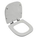Ver imagem 2 de Assento Sanitário Poliéster para Louça Versato (celite) Slow Close Cromado (reb. Oculto) Cinza Prata