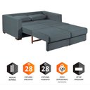 Ver imagem 4 de Sofa Cama Casal Sofia 2 Lugares 170cm com Pés de Madeira Talento Móveis