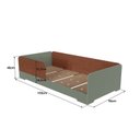 Ver imagem 3 de Cama Infantil de Solteiro Montessoriana em 100% MDF Premium Mark Verde/Verti/Castanho