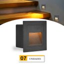 Ver imagem 1 de 7 Balizador Corredor de Embutir Preto Quadrado Externo Lup51