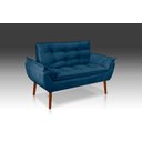 Ver imagem 1 de Namoradeira Opala Suede Azul Marinho- RV Decora