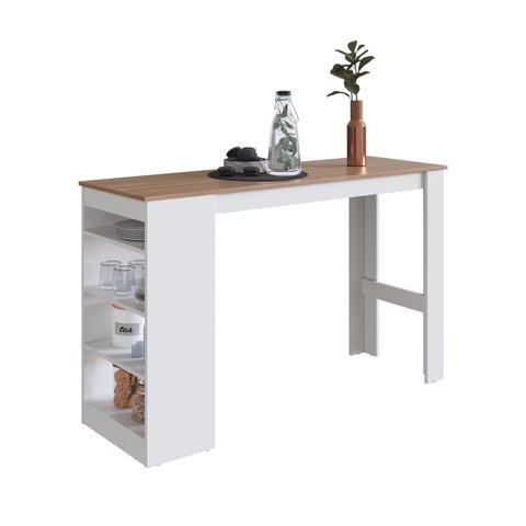 Mesa Bancada Gourmet 135cm para 4 Lugares Branco/montana B67