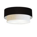 Ver imagem 1 de Plafon Para Sala De Tv Cilíndrico Cúpula Preto Bege