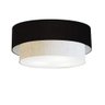 Plafon Para Sala De Tv Cilíndrico Cúpula Preto Bege - 1