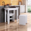Ver imagem 1 de Conjunto Mesa para Sala de Jantar com 2 Banquetas Branco