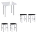 Ver imagem 2 de Conjunto Mesa para Sala de Jantar Dobrável com 4 Banquetas Branco