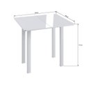 Ver imagem 5 de Conjunto Mesa para Sala de Jantar Dobrável com 4 Banquetas Branco