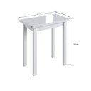 Ver imagem 3 de Conjunto Mesa para Sala de Jantar Dobrável com 4 Banquetas Branco