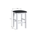 Ver mais imagens de Conjunto Mesa para Sala de Jantar Dobrável com 4 Banquetas Branco