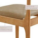 Ver imagem 5 de Conjunto de Mesa de Jantar Vitoria Tampo 120cm Laqueado Canto Moeda com Vidro e 4 Cadeiras Bellini