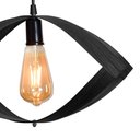 Ver imagem 2 de Kit 2 Pendente Ultraleve Poptem Íris Madeira preto lustre 40cm luminária teto interno quarto sala