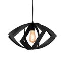 Ver imagem 3 de Kit 2 Pendente Ultraleve Poptem Íris Madeira preto lustre 40cm luminária teto interno quarto sala