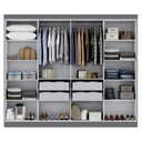 Ver imagem 4 de Guarda-Roupa Casal 8 Portas 4 Gavetas 100% MDF Cinza Albert