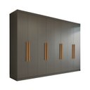 Ver imagem 2 de Guarda-Roupa Casal 8 Portas 4 Gavetas 100% MDF Cinza Albert