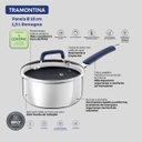 Ver imagem 4 de Panela Tramontina Romagna Aço Inox Cerâmico Black Stone 16 Cm 1,5 L