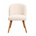 Ver imagem 5 de Kit 2 Cadeiras de Jantar Nora com Estrutura de Madeira Estofado Bouclé Off White Sallar Home