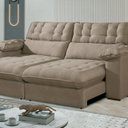 Ver imagem 1 de Sofá Retrátil e Reclinável Barcelona 210 Cm Veludo com Molas Ensacadas