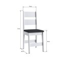 Ver imagem 7 de Conjunto Sala de Jantar Mesa Fixa com 4 Cadeiras Branco