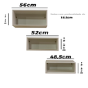 Ver imagem 3 de Nichos Decorativos Organizadores - Kit 3 Medidas - Branco