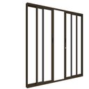 Ver imagem 1 de Porta de Correr 4 Folhas Alumínio Bronze com Vidro Temperado - 210x200