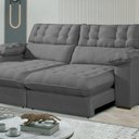 Ver imagem 1 de Sofá Retrátil e Reclinável Barcelona 210 Cm Veludo com Molas Ensacadas