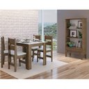 Ver imagem 1 de Conjunto Sala de Jantar Mesa Fixa com 4 Cadeiras
