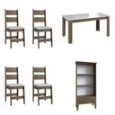 Ver imagem 2 de Conjunto Sala de Jantar Mesa Fixa com 4 Cadeiras