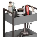 Ver imagem 5 de Carrinho Auxiliar para Salão de Beleza Industrial Liss M24 Grafite/preto - Mpozenato