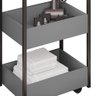 Carrinho Auxiliar para Salão de Beleza Industrial Liss M24 Grafite/preto - Mpozenato - 6