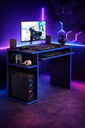 Ver imagem 1 de Escrivaninha Mesa para Computador Home Office Estudo com Prateleiras Gamer