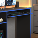 Ver imagem 2 de Escrivaninha Mesa para Computador Home Office Estudo com Prateleiras Gamer