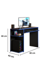 Ver imagem 4 de Escrivaninha Mesa para Computador Home Office Estudo com Prateleiras Gamer