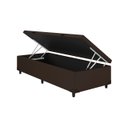 Ver imagem 3 de Baú Solteiro Corino Marrom 88x188 Blindado