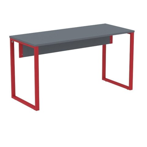 Mesa Escritório P25 Tub Pandin 150 Cm Largura X 70 Cm Profundidade Tampo Mdp Grafito Pé Aço