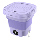 Ver imagem 2 de Mini Máquina de Lavar Roupa Dobrável Portátil 6,5 Litros Cor Roxo