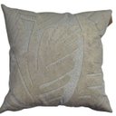 Ver imagem 1 de Capa de Almofada Linho Aplique Boucle Bege Escuro 45x45 Cm