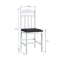 Ver imagem 5 de Conjunto de Mesa de Jantar com 4 Cadeiras Estofadas Branco Móveis Canção