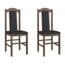Ver mais imagens de Conjunto Sala de Jantar Mesa Fixa com 6 Cadeiras Marrom/Ameixa Negra