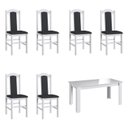 Ver imagem 2 de Conjunto Sala de Jantar Mesa Fixa com 6 Cadeiras Branco