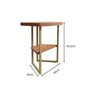 Ver imagem 4 de Kit 2 Mesas Laterais Lile com Tampo Mdf 25mm e Pés de Ferro para Sala e Quarto Jequitiba