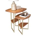 Ver imagem 5 de Kit 2 Mesas Laterais Lile com Tampo Mdf 25mm e Pés de Ferro para Sala e Quarto Jequitiba