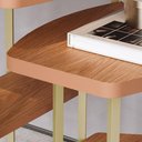 Ver imagem 7 de Kit 2 Mesas Laterais Lile com Tampo Mdf 25mm e Pés de Ferro para Sala e Quarto Jequitiba